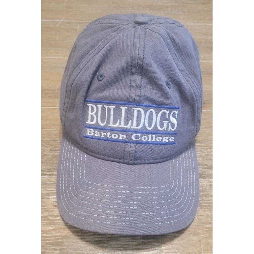Barton College Bulldogs Gray The GAME Hat Split Bar Cap Blue Under Brim NCAA